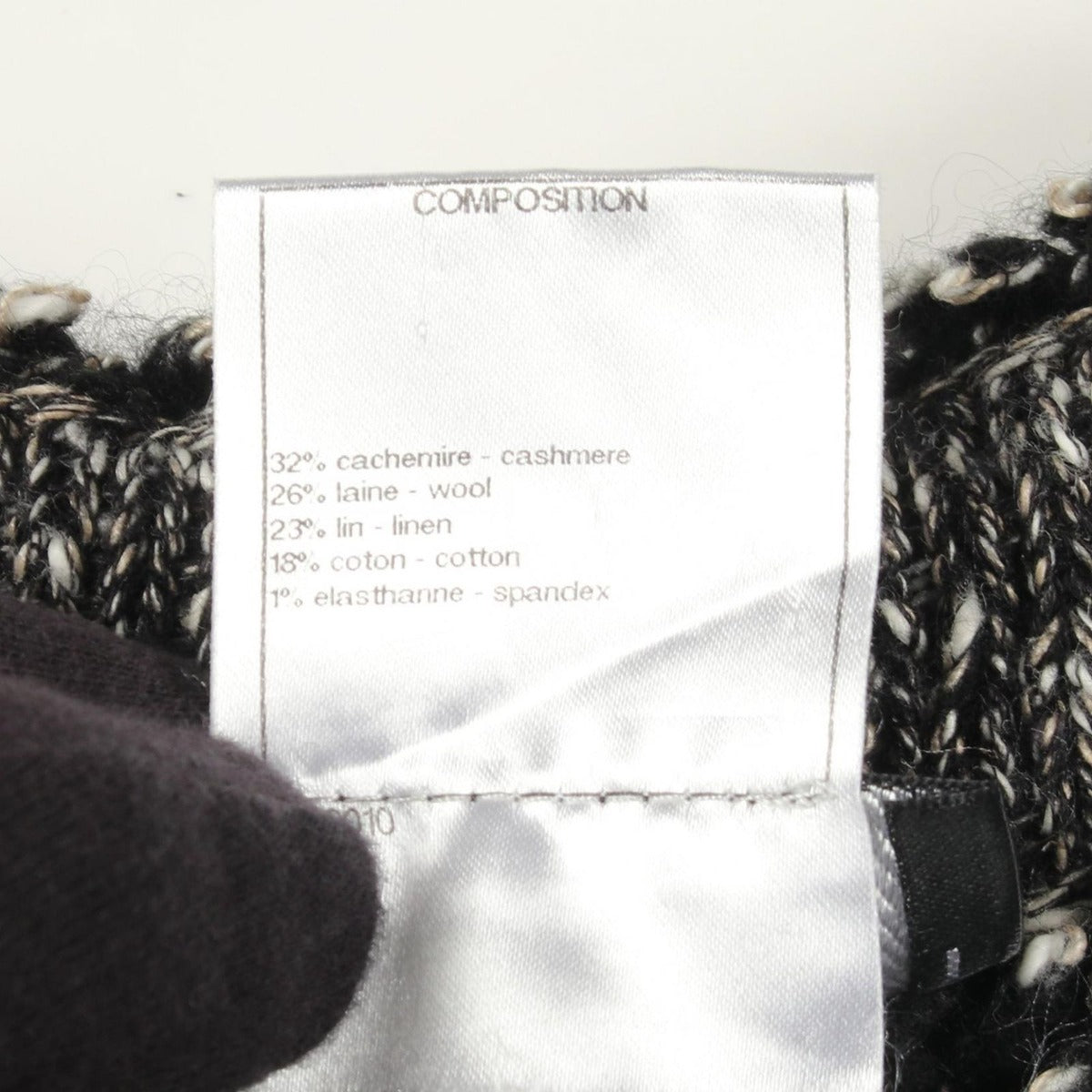 Chanel CC Logo Button Cashmere Wool Coat — view 4
