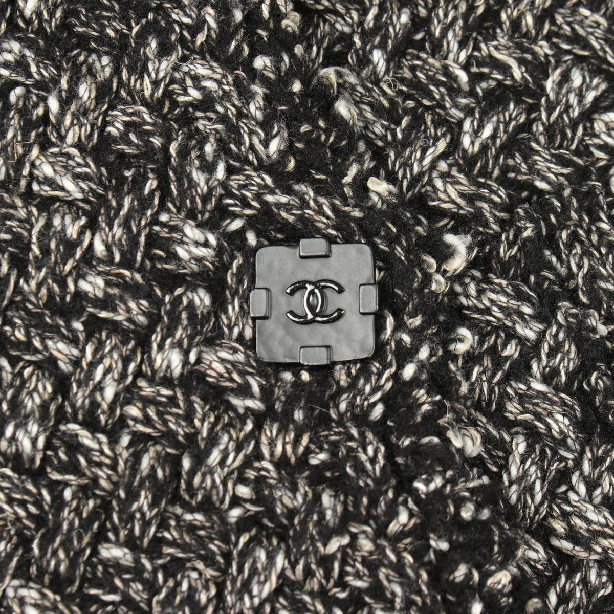 Chanel CC Logo Button Cashmere Wool Coat — view 7