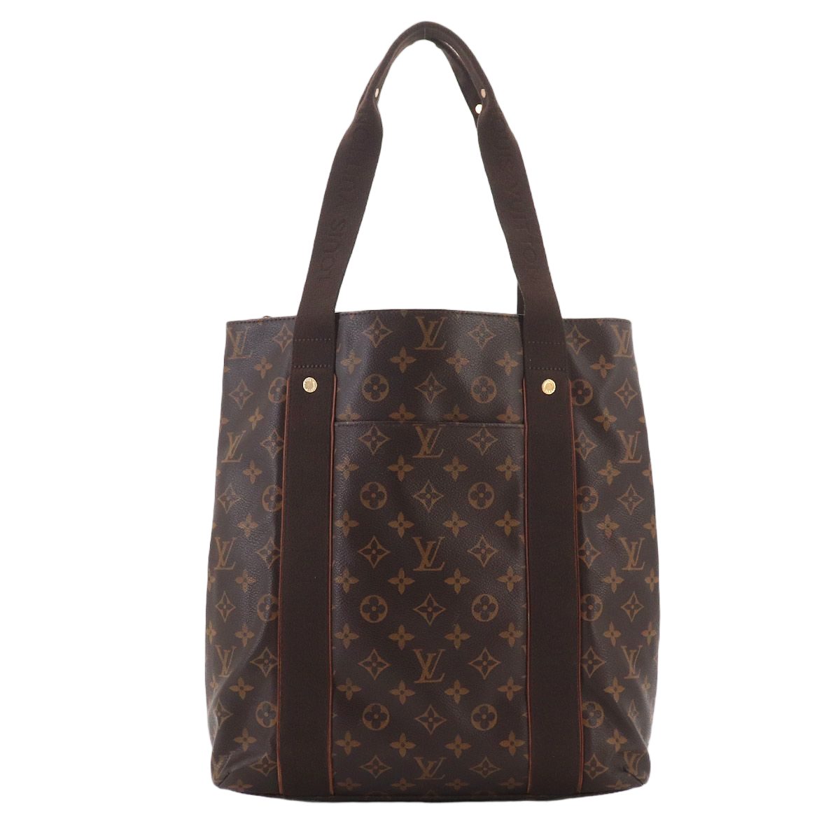 Louis Vuitton Monogram Cabas Beaubourg Tote Brown Gold