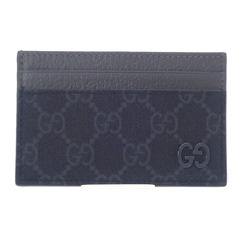 Gucci Bicolor GG Facqc 1048 Card Case Supreme Canvas Black Men