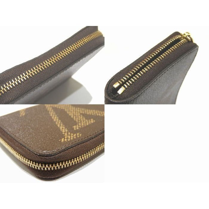 Louis Vuitton Zippy Coin Purse Monogram Giant Case Brown Wallet 4 — view 3