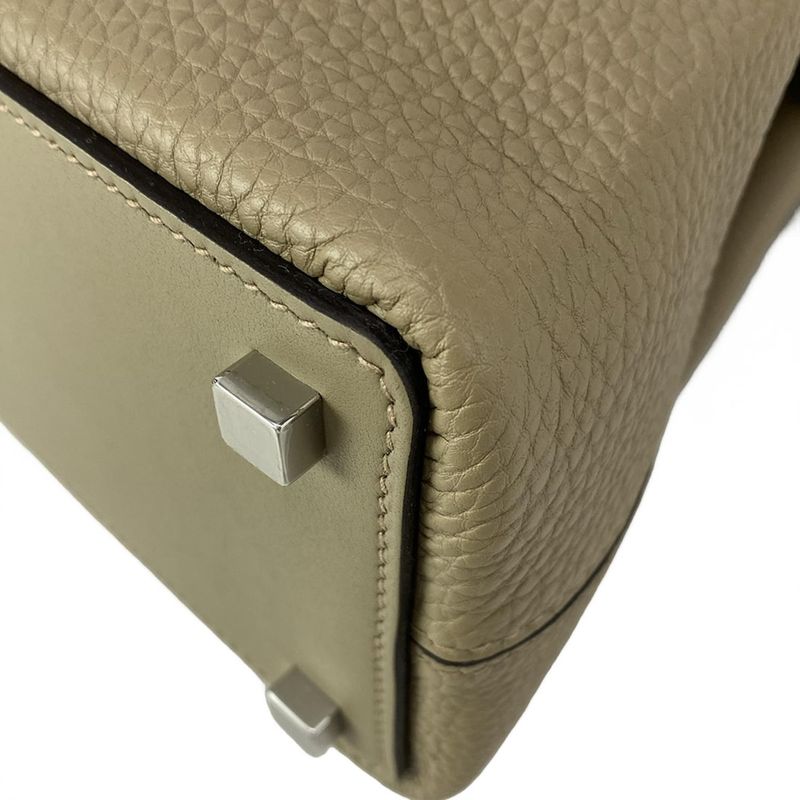 Hermes Handbag Medor Beige Marfa Silver Hardware /2way