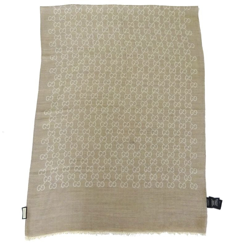 Gucci Scarf Silk Beige