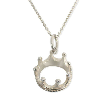 Tiffany & Co 925 Crown Charm Pendant Necklace