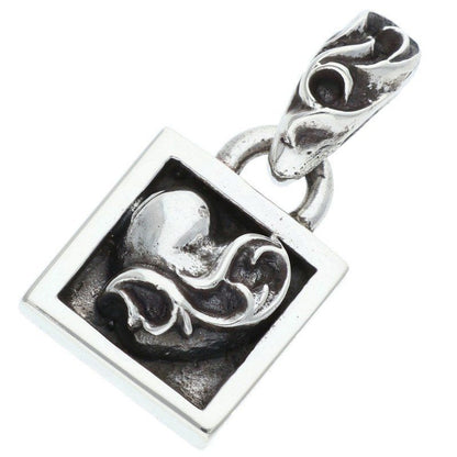 Chrome Hearts Framed Heart Silver Necklace Top