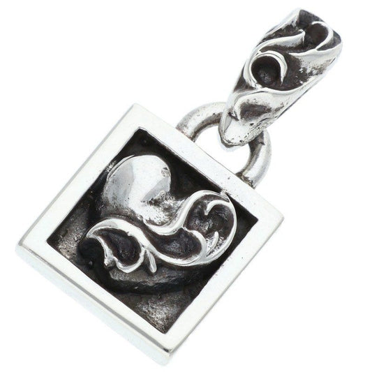 Chrome Hearts Framed Heart Silver Necklace Top