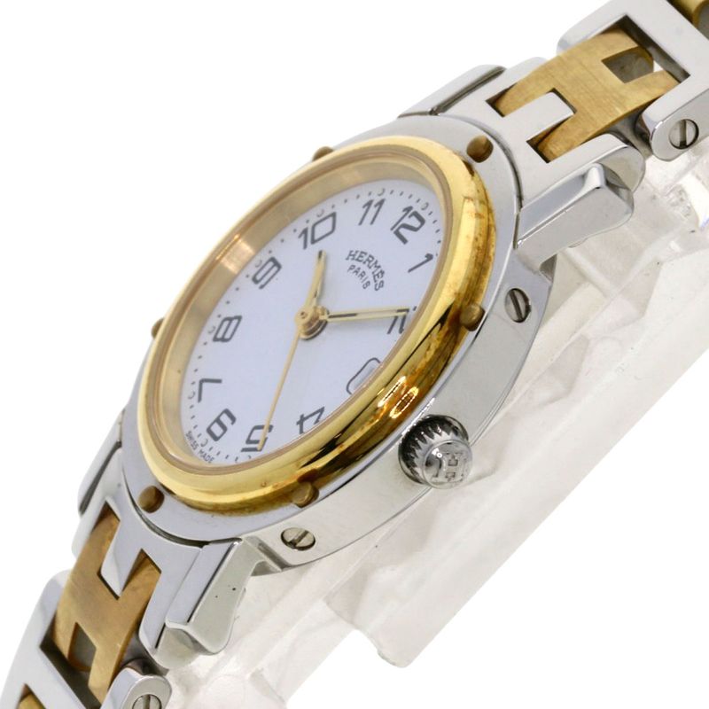 Hermes Cl4220 Clipper Watch SS Ssxgp Ladies