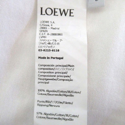 Loewe Anagram Embroidery Short Sleeve Short Sleeve T-Shirt Size L White Ladies