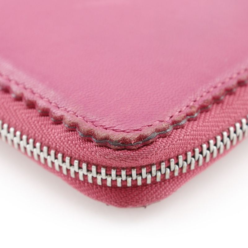Loewe Anagram Lambskin Pink Women's Long Wallet