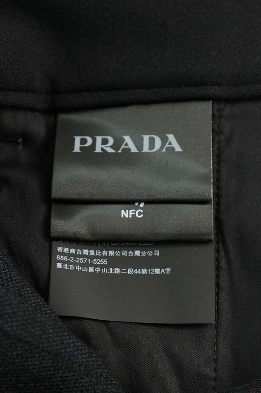 Prada 23AW Sph311 Technical Gabardine Long Pants Men 48
