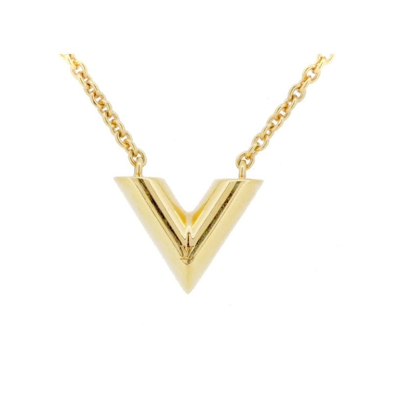 Louis Vuitton Escential V Necklace Gold Color Paw Nshop Item