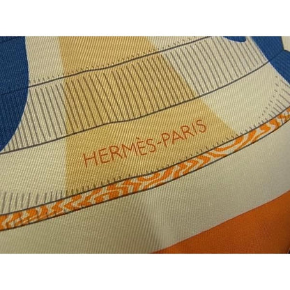 Hermes Scarf Carre 90 Multicolor 100% Silk Lanternes Ballons Et Cocardes — view 2