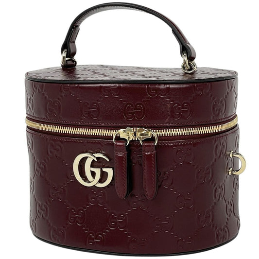 Gucci Guccissima Vanity 2-Way Shoulder Bag GG Marmont Makeup Pouch Leather