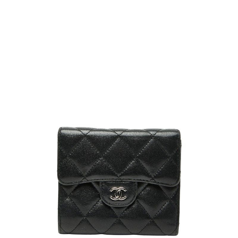 Chanel CC Logo Quilted Black Lambskin