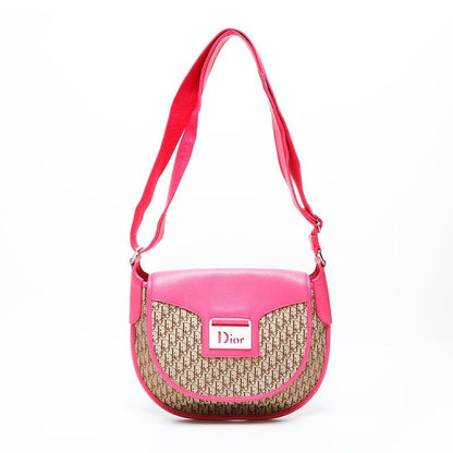 Dior Shoulder Bag Street Chic Trotter Brown Pink