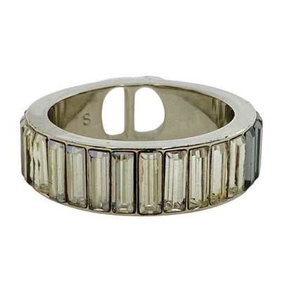 Christian Dior Crystal Accessory Jewelry Logo GP Silver — view 3