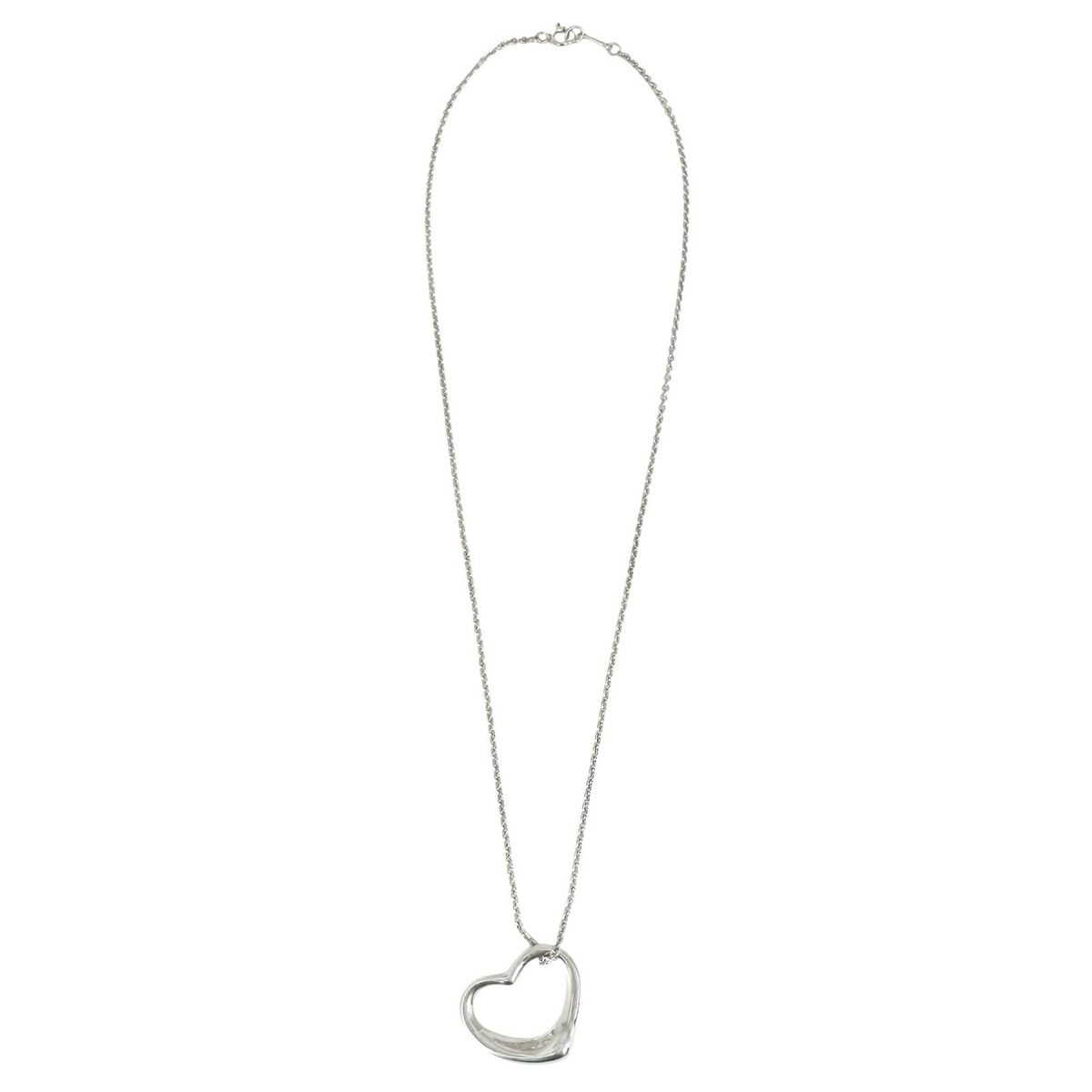 Tiffany & Co Necklace Open Heart Silver Elsa Peretti — view 5