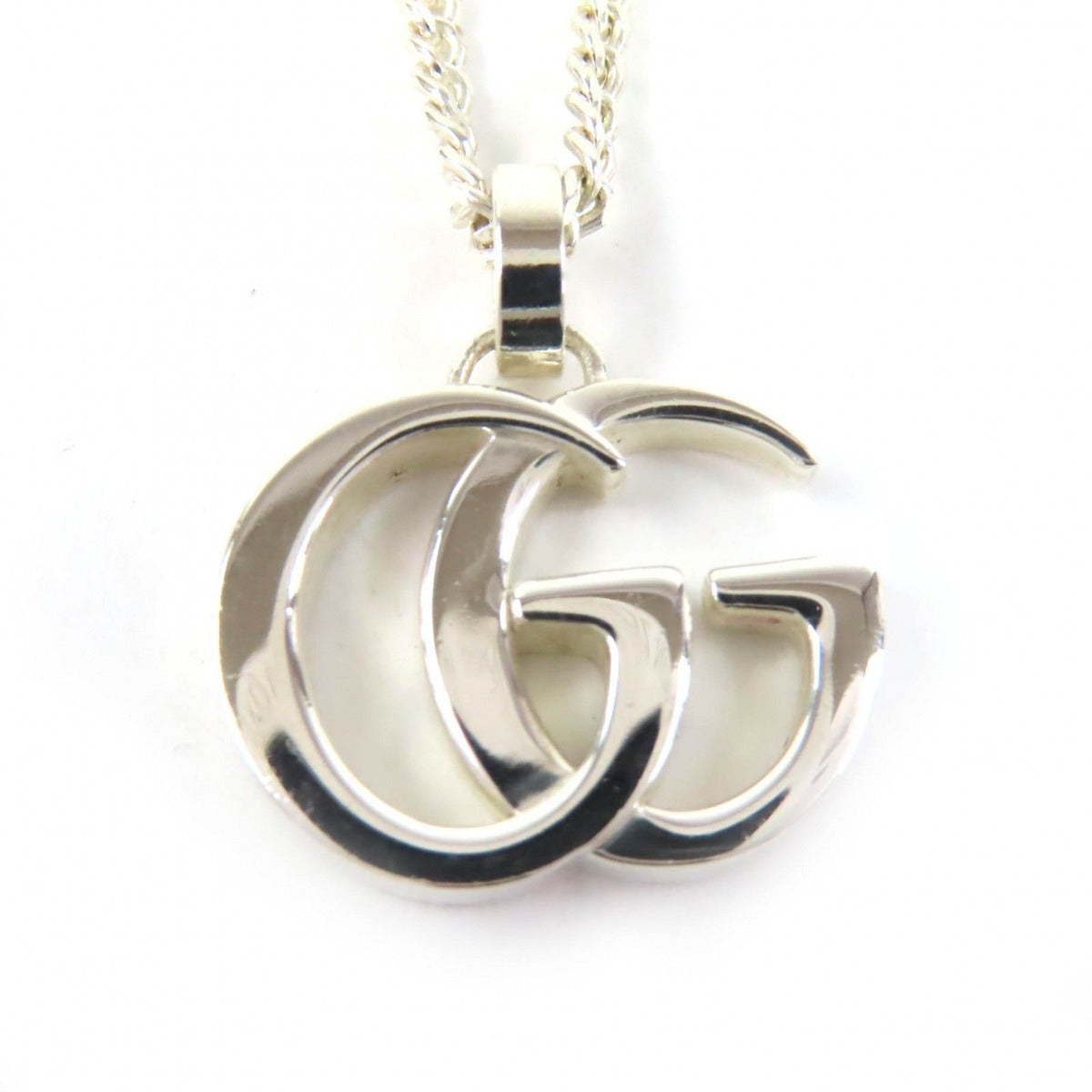 Gucci Double Pendant Necklace 925 Sterling Silver