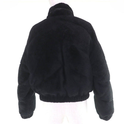 Hermes Reversible Lamb Leather Mouton Cropped Length Down Jacket Black 38 — view 5
