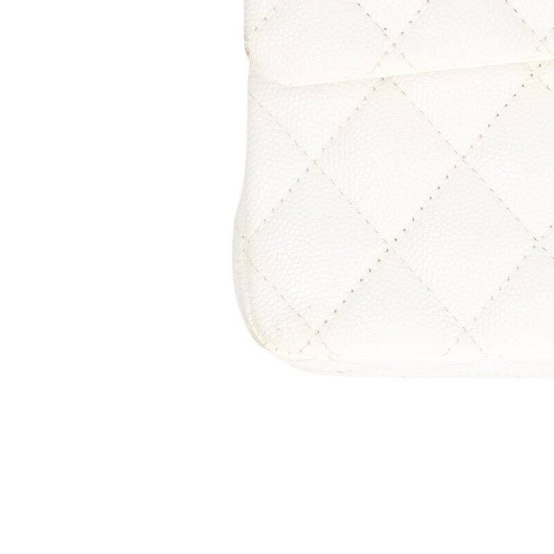 Chanel Matelasse 25 Caviar Skin W Flap Chain Shoulder Bag Women 25