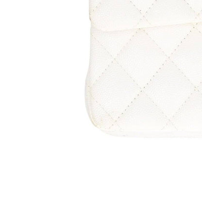 Chanel Matelasse 25 Caviar Skin W Flap Chain Shoulder Bag Women 25