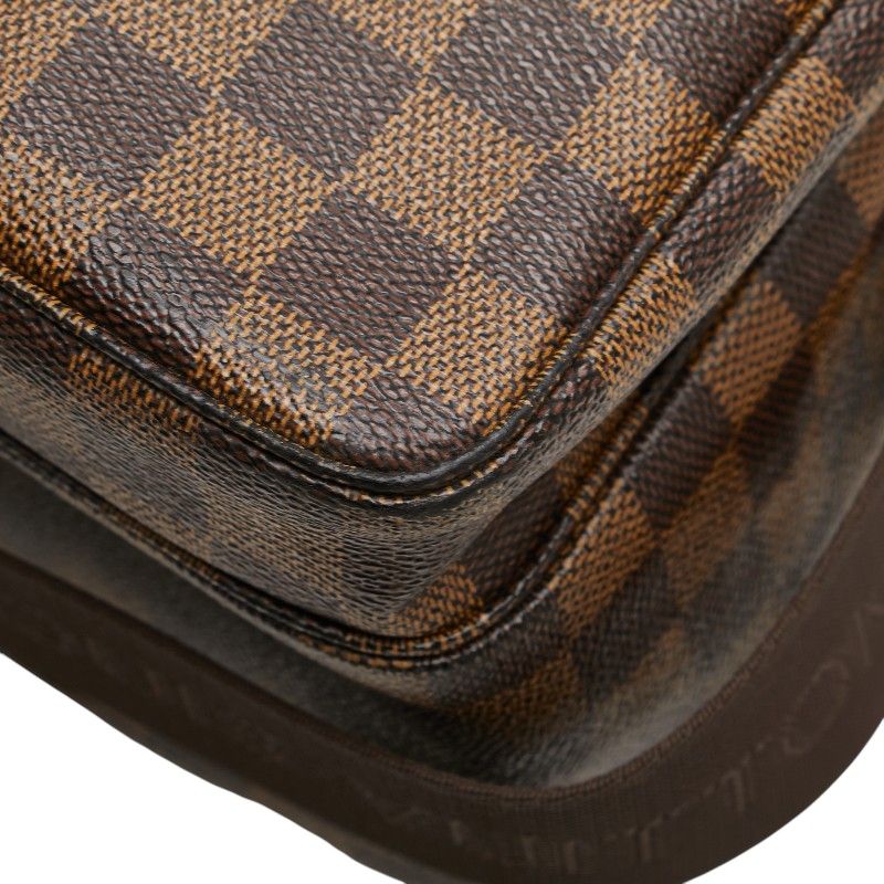 Louis Vuitton Damier Broadway Handbag Shoulder Bag N42270 Brown PVC Leather