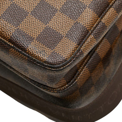 Louis Vuitton Damier Broadway Handbag Shoulder Bag N42270 Brown PVC Leather