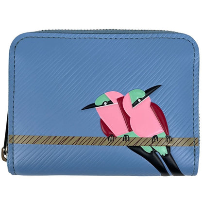 Louis Vuitton Zippy Coin Purse Alibird Case Epi Light Blue