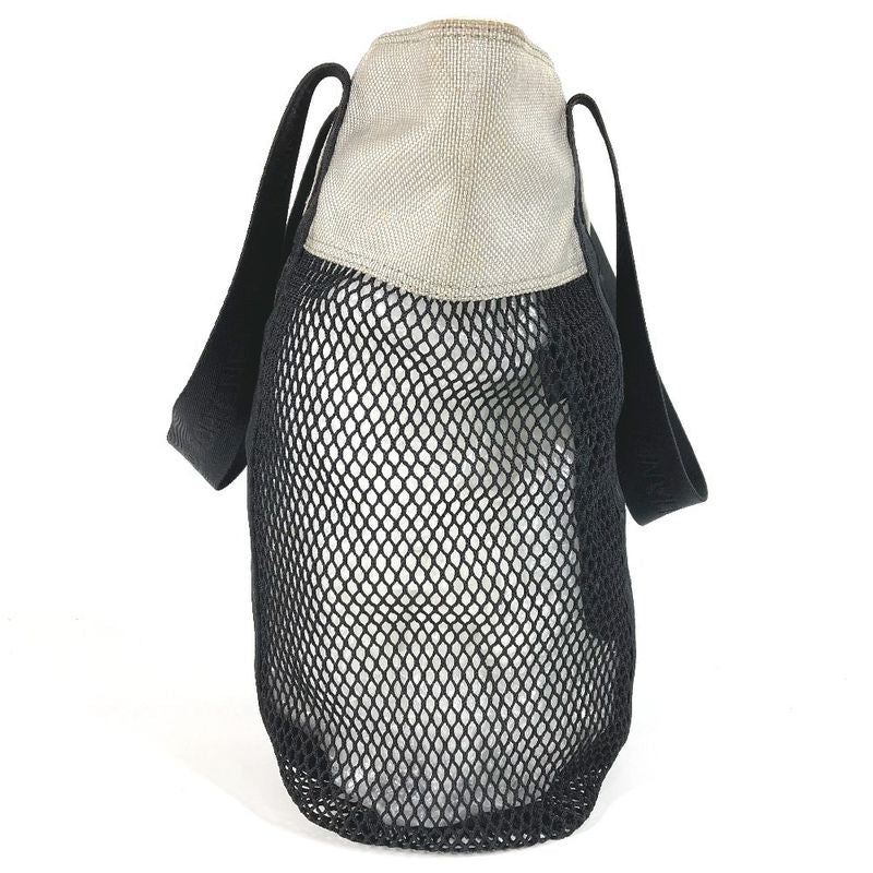 Chanel Shoulder Bag CC Coco Logo Mesh Nylon Black