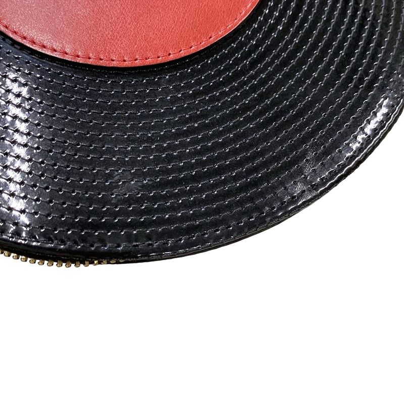 Chanel Clutch Bag Record Black×red Leather