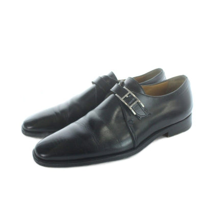Hermes Business Shoes Monk Strap Hhardware Square Toe 40 Black