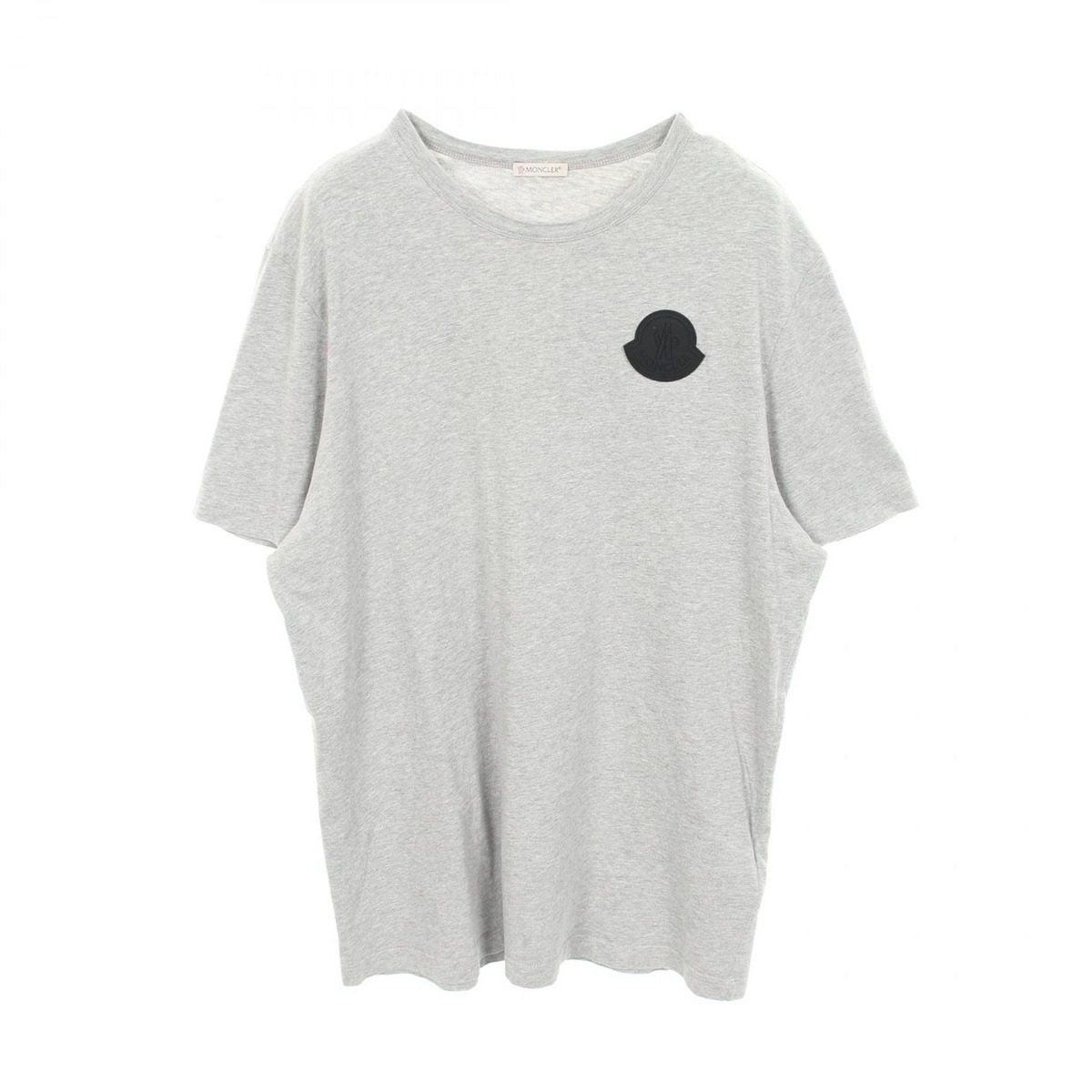 Moncler Short Sleeve T-Shirt Rubber Logo Crew Neck Cotton