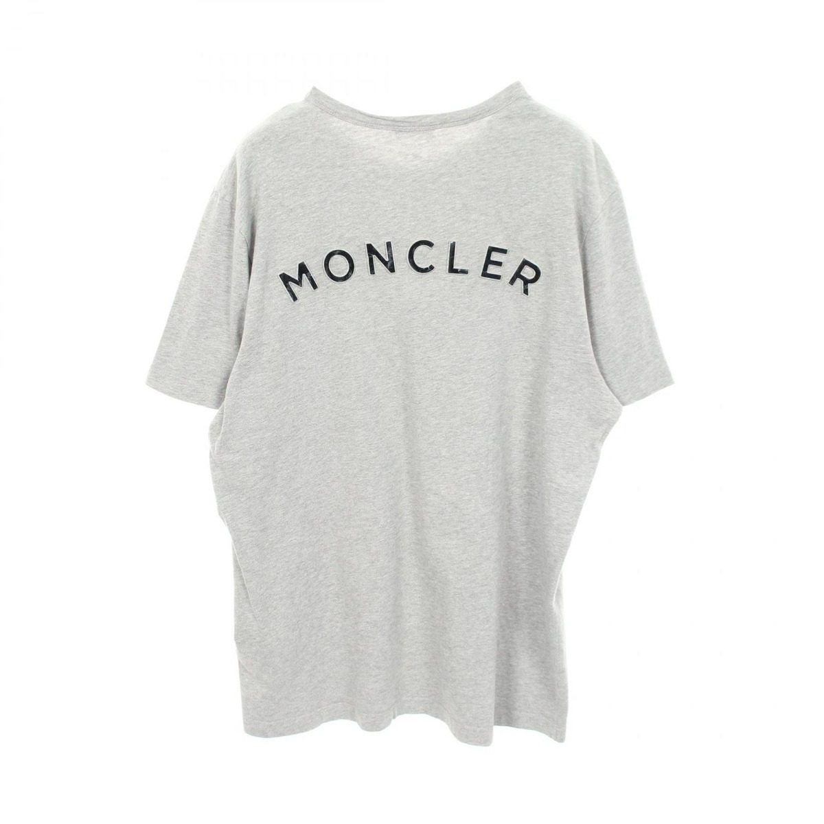 Moncler Short Sleeve T-Shirt Rubber Logo Crew Neck Cotton — view 2