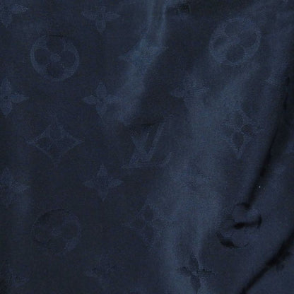 Louis Vuitton 2022 Silk-blend All Monogram Pattern Flared Skirt Navy 34 Made