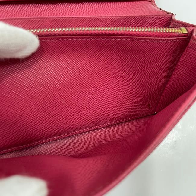 Prada Bifold Long Wallet Pink 1m1132 Wallet Saffiano Leather