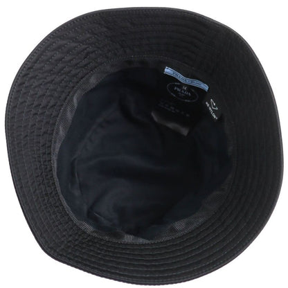 Prada 1hc137 Triangle Logo Triangle Logo Plate Re-nylon Bucket Hat Black M Made