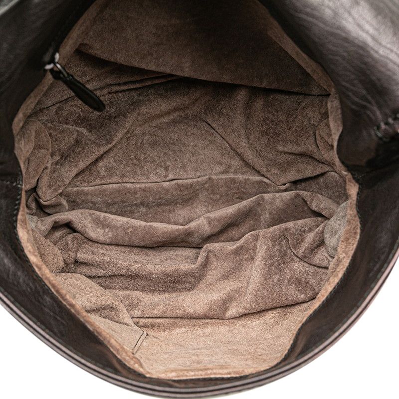 Bottega Veneta Intrecciato Gradient Crossbody Shoulder Bag Black Purple Leather