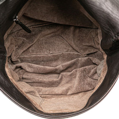 Bottega Veneta Intrecciato Gradient Crossbody Shoulder Bag Black Purple Leather