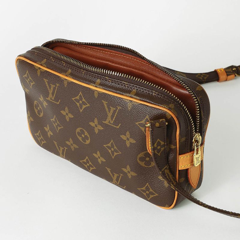 Louis Vuitton Shoulder Bag Pochette Marly Bandouliere Brown Rank A