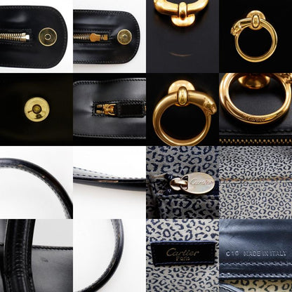 Cartier Panther Calf Black Women's Tote Bag