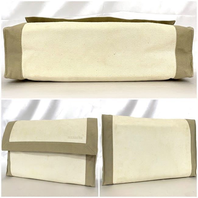 Hermes Clutch Bag Tapidocel Beige White