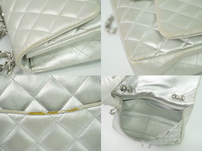 Authentic Chanel Coco Mark Matelasse Single Flap Chain Shoulder Bag Pochette