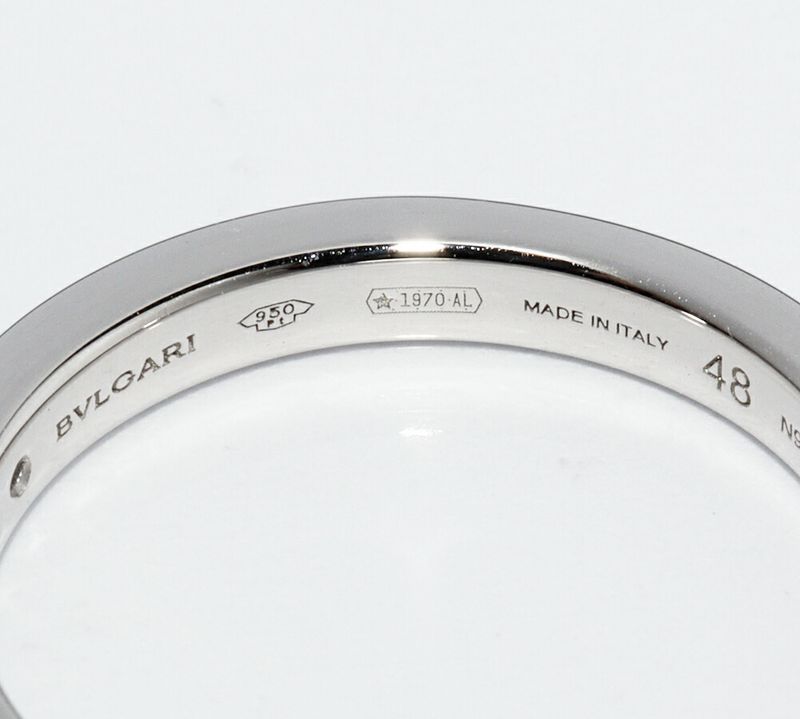 Bulgari Pt950 Diamond (total 019ct) Dedicata A Venezia Wedding Ring Half
