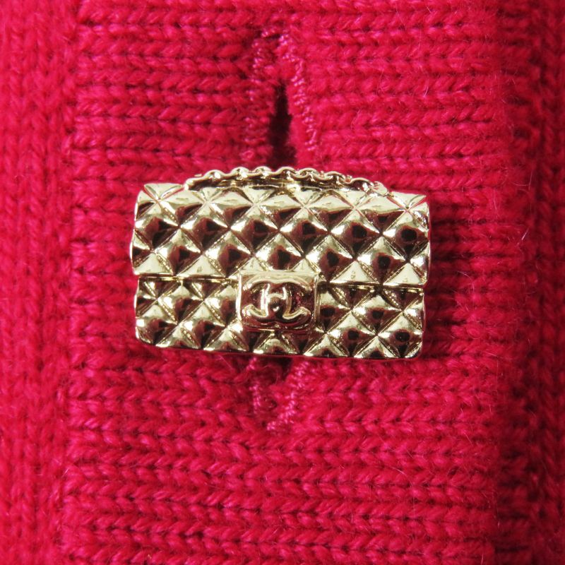 CHANEL 22AW P73483 100% Cashmere Lucky Charm Cropped Length Knit Cardigan