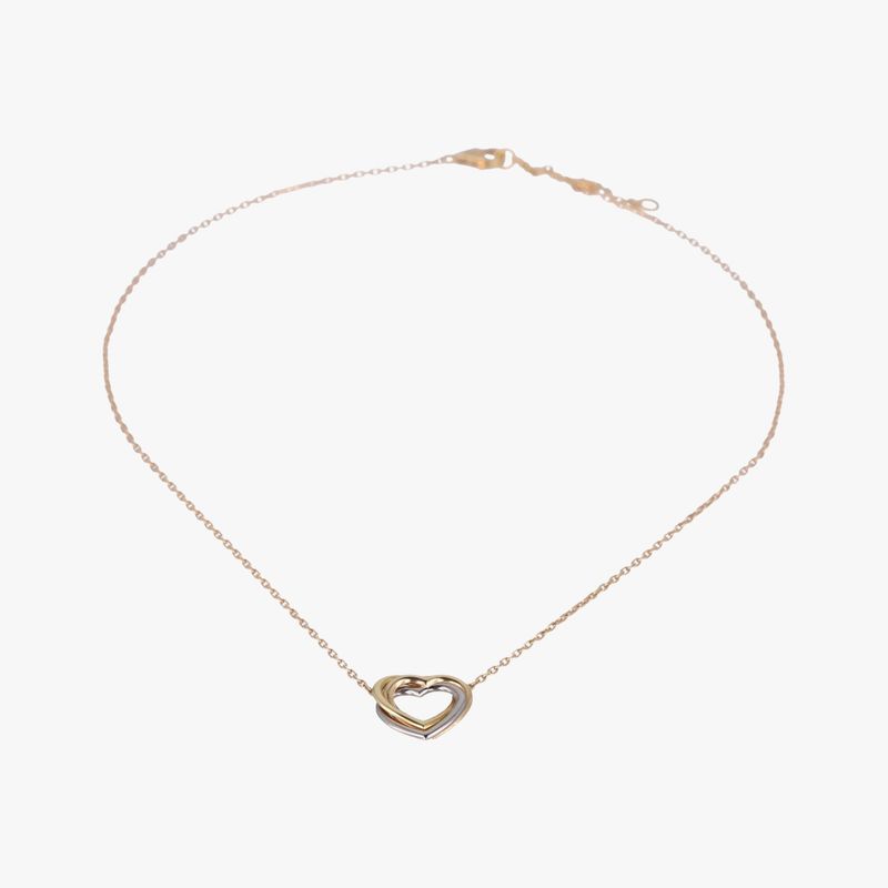 Cartier Trinity Heart Gold And White Togo Old And Rose Gold Au750 B7061100