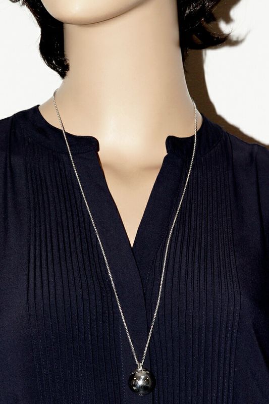 Tiffany & Co Pendant Necklace SV Hardware Ball Pendant Necklace 19mm (075in)