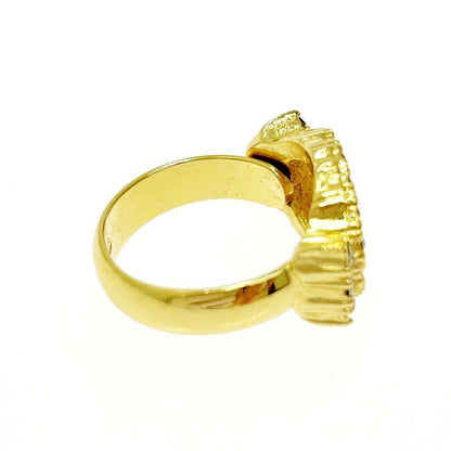 Christian Dior GP Rhinestone Dior Logo Ring Gold 404035 Ring