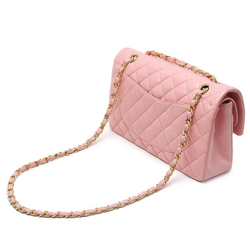 Chanel Matelasse 25 Chain Shoulder Bag In Lambskin Pink