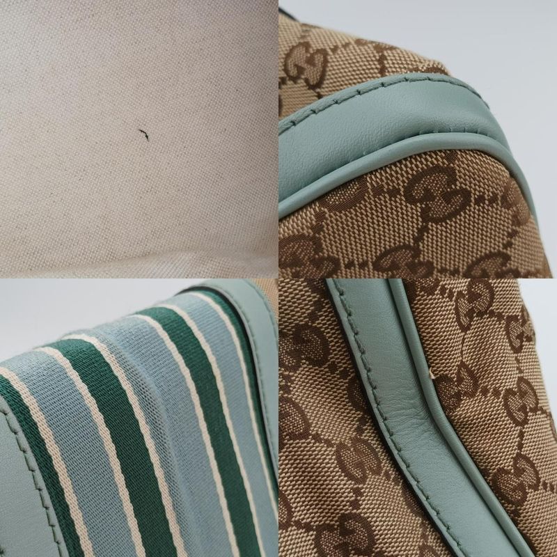 Guccisherry Line Blue And Beige And Multi-colored Canvas And Leather 247205e0131