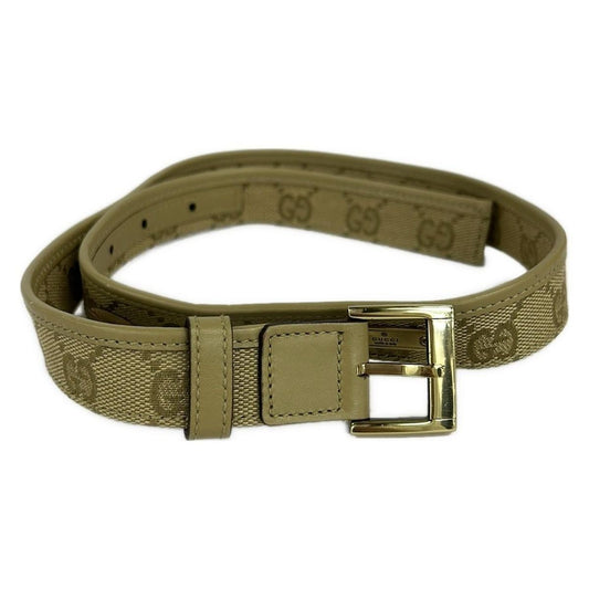 Gucci Belt Beige Gold GG Pattern